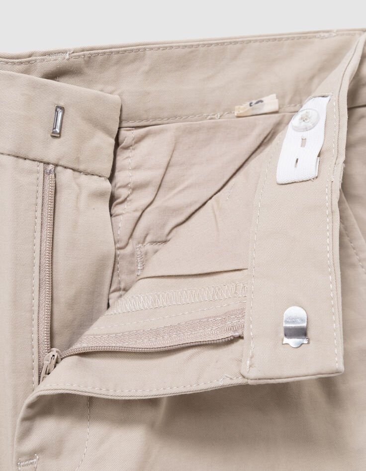 Pantalon chino beige forme loose garçon-5