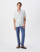 Chemise regular ciel imprim&eacute; floral ray&eacute; Homme-2