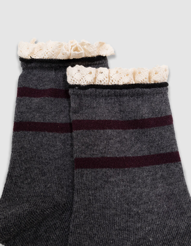 Chaussettes beiges, noires, grises fille-4 Chaussettes beiges, noires, grises fille-4