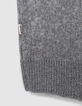 Robe pull gris tricot jacquard lurex fille-4
