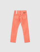 Koraalrode slim jeans jongens -3