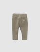 Kaki jogging dubbele elastische ceintuur babyjongens-4