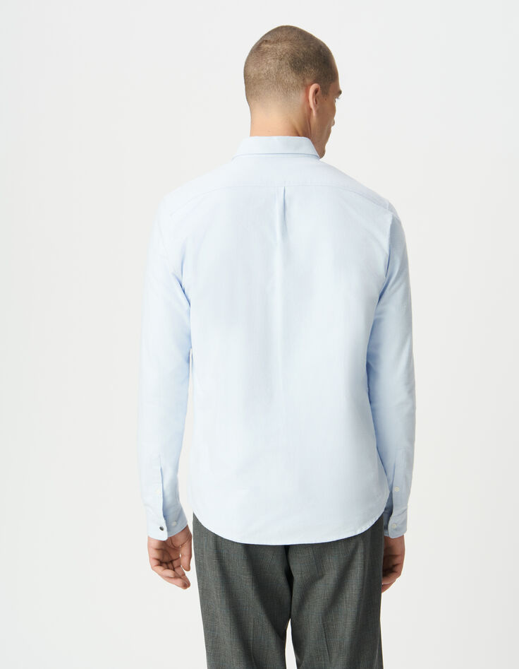 Chemise regular bleu ciel coton bio Homme-3