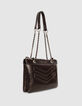 Clutch 1440 Reporter marrón cuero acolchado mujer-5