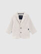 Baby boys’ beige striped suit jacket-1
