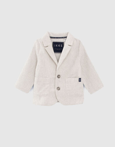 Beige gestreifter Babyjungen-Blazer - IKKS