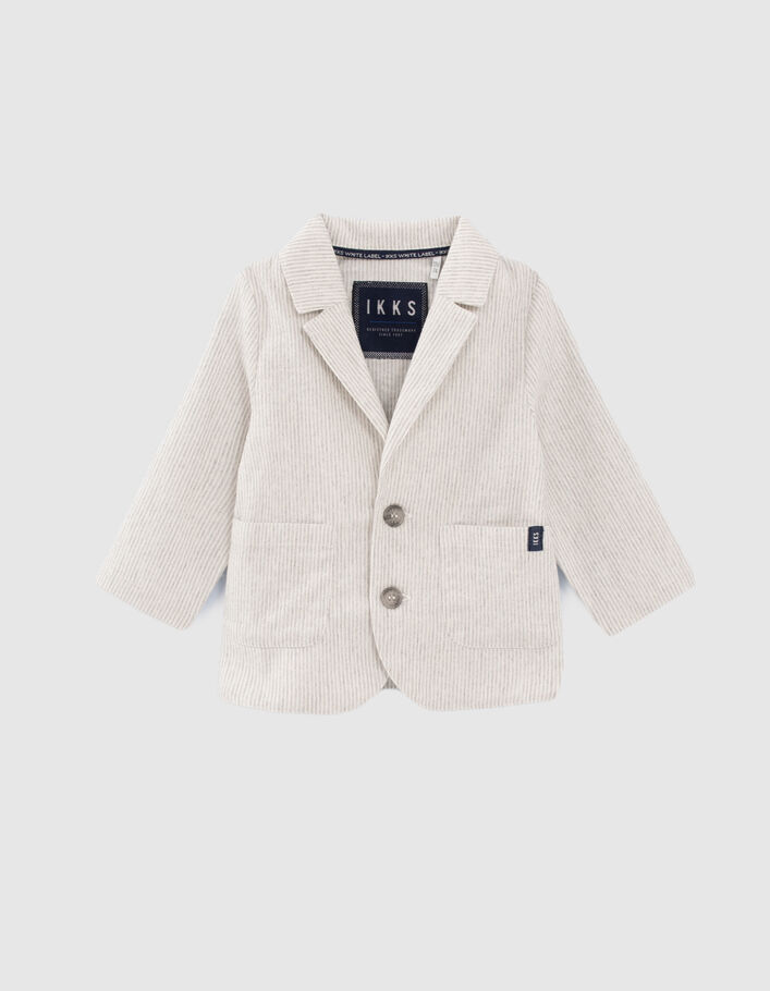 Veste de costume beige rayé bébé garçon - IKKS