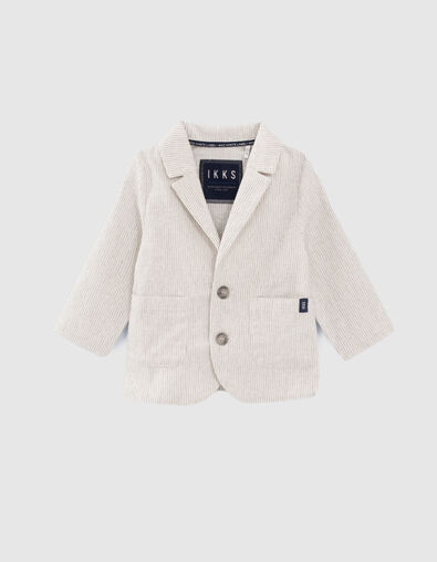 Baby boys’ beige striped suit jacket - IKKS