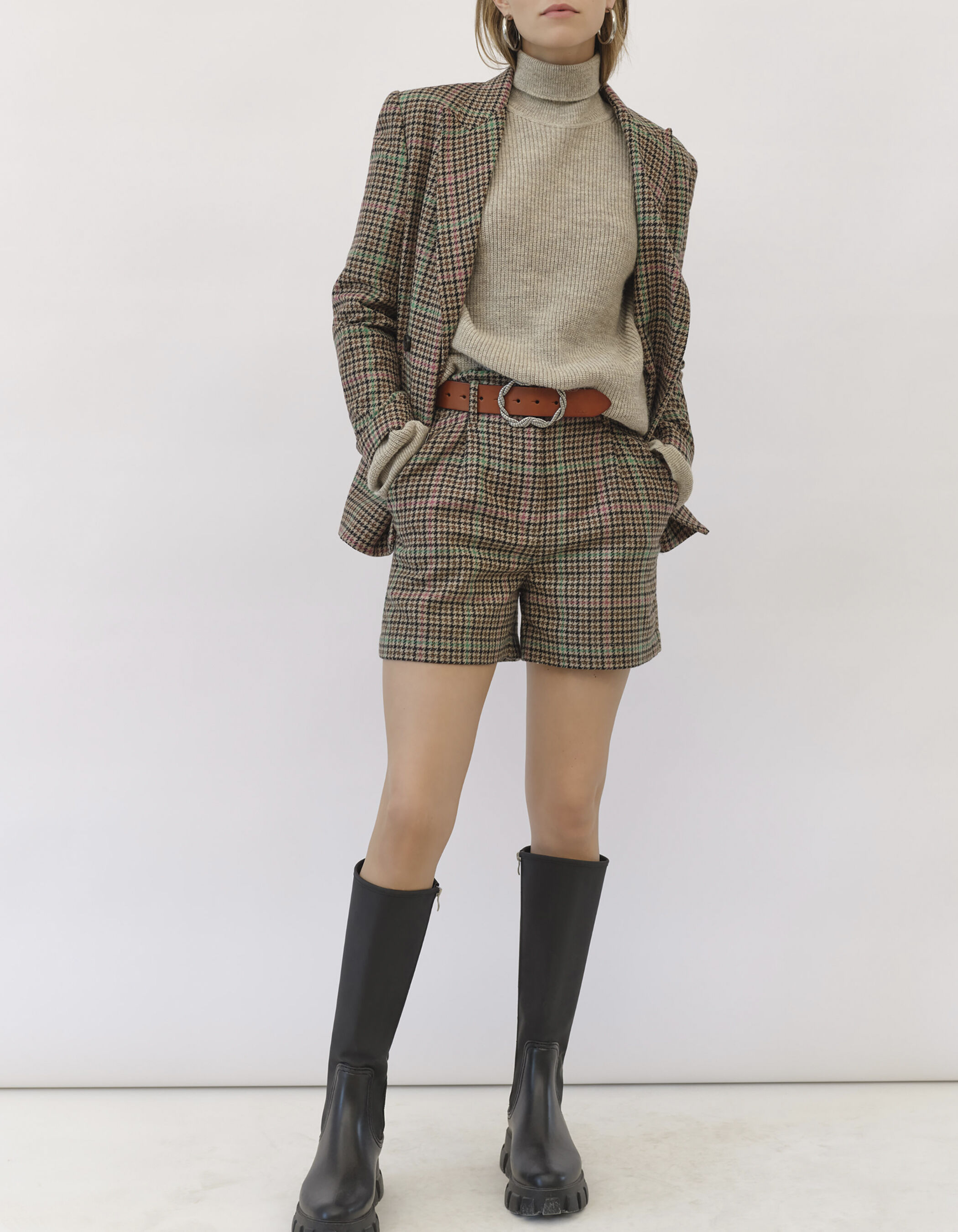 Jupe short pied de poule online