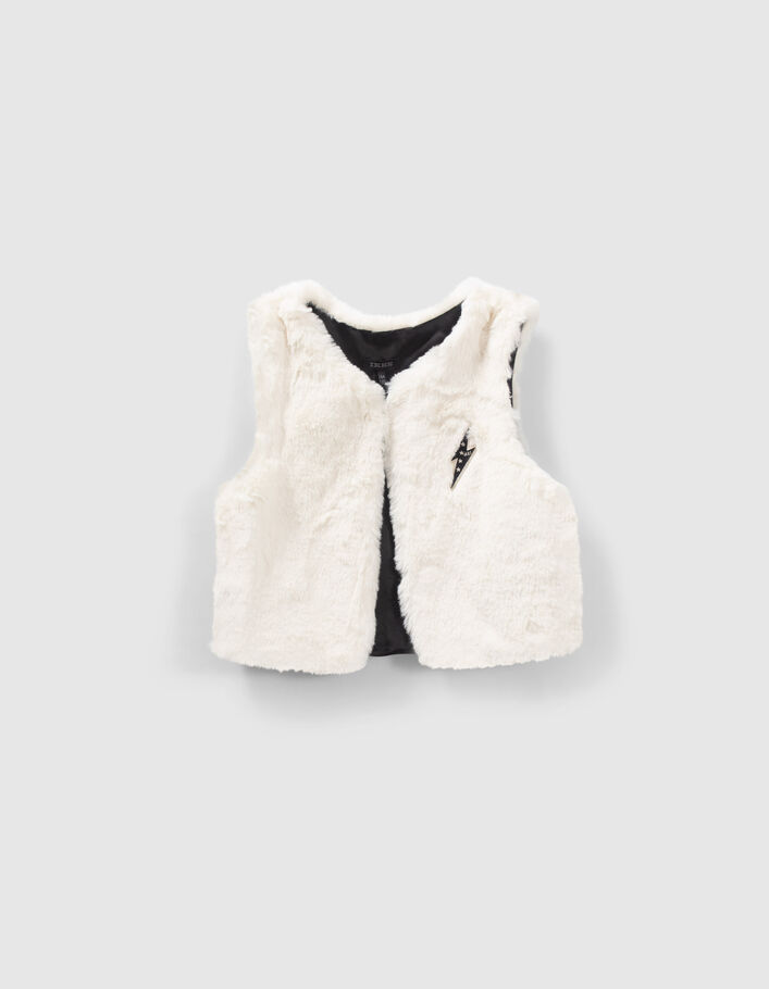 Robe 2-en-1 imprimé minimaliste avec gilet fille-6
