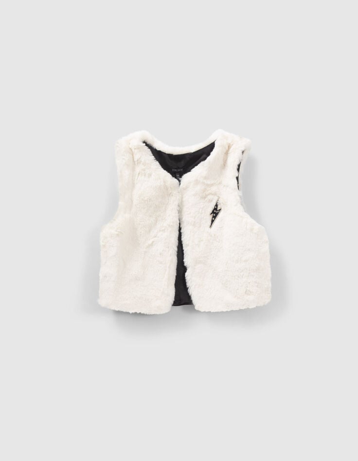 Girls&rsquo; 2-in-1 minimalist print dress with gilet-4