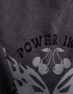 Camiseta gris algodón mensaje y mariposa niña-6