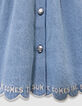 Girls’ blue denim cargo-style skirt with pockets-6