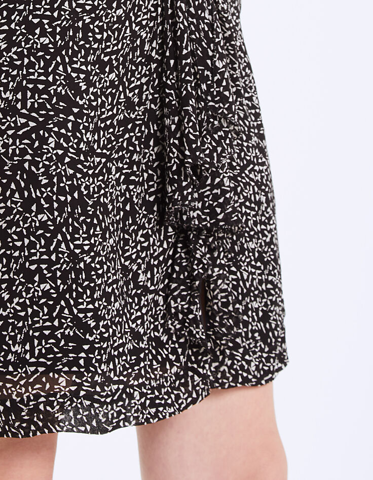 Jupe droite crêpe de viscose imprimé minimaliste-4 Jupe droite crêpe de viscose imprimé minimaliste-4
