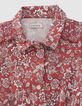 Mono corto rojo estampado floral bebé niña-5