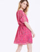 Robe en voile imprimé floral fils métallisés-3