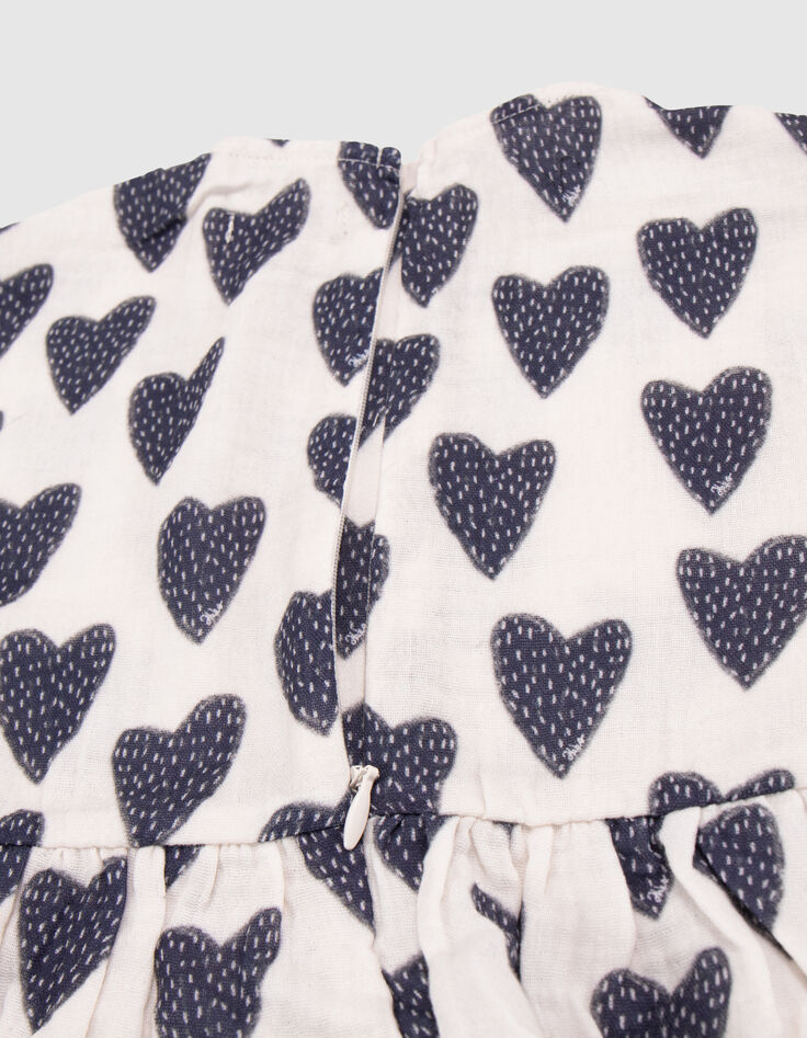 Robe 2-en-1 allover coeurs et sweat bébé fille-6