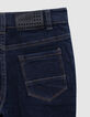 Boys’ upcycled raw denim Bermuda shorts, zipped pockets-8