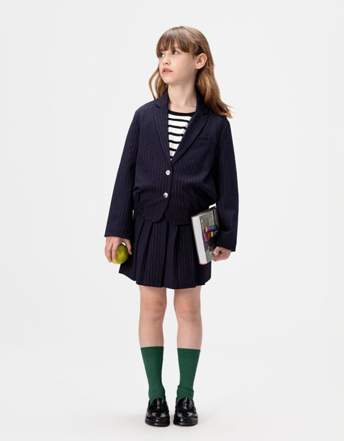 Marineblauer Blazer, Tennisstreifen - IKKS