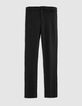 Pantalon de costume SLIM noir maille Milano Homme-8