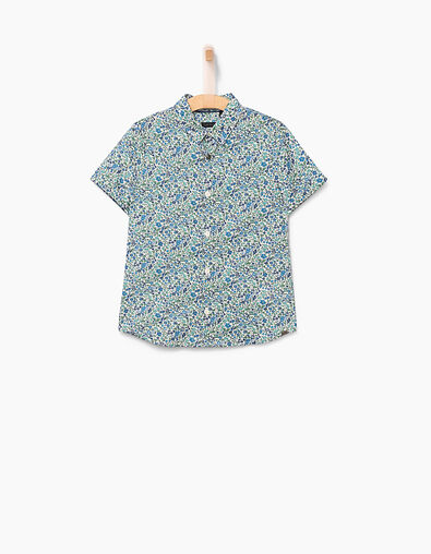 Chemise indigo Liberty® à motifs fleurs garçon - IKKS