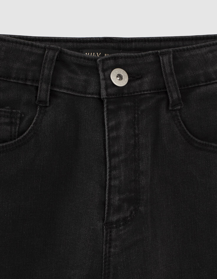 Black used skinny flare jeans meisjes-3