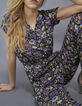 Women’s black XL flower print jumpsuit-5