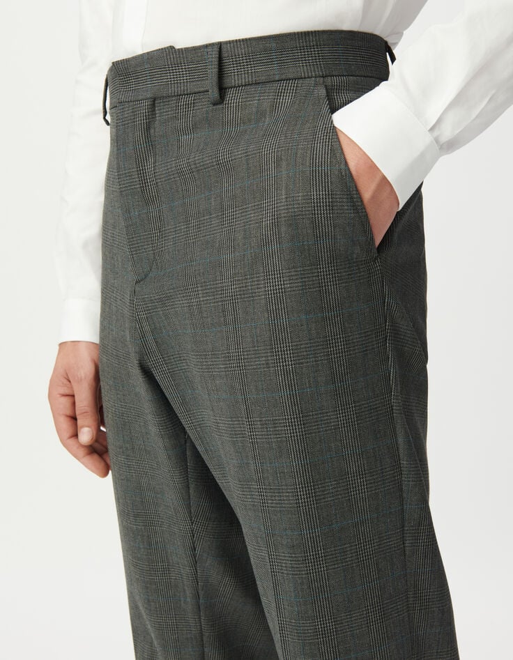 Pantalón de traje gris cuadros hombre-4 Pantalón de traje gris cuadros hombre-4