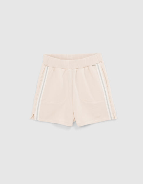 Girls’ mastic textured sweatshirt fabric shorts - IKKS