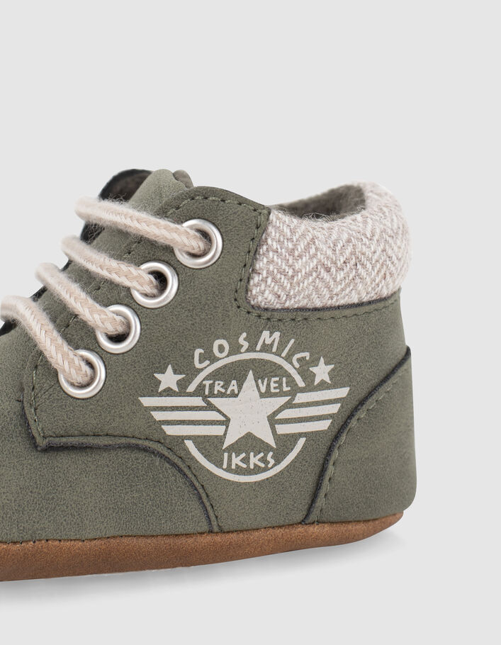 Baby boys’ khaki army print trainers - IKKS