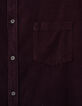 Chemise SLIM dark purple velours milleraies Homme-3