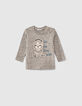 Camiseta light blue con calavera pirata bebé niño -1