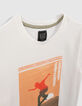 T-shirt blanc bio visuel skateur gar&ccedil;on-6