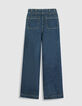 Elisa Damenjeans in Blau mit weitem Bein und G&uuml;rtel-7