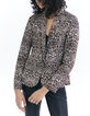 Veste tailleur imprimé arabesque marron femme-8