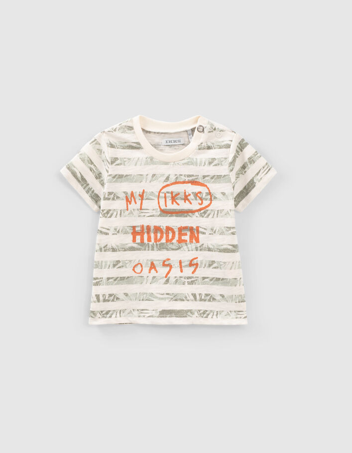 Camiseta crudo algodón ecológico rayas jungla bebé niño - IKKS