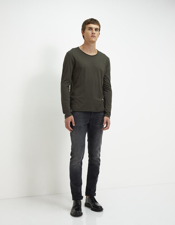 Men's khaki T-shirt-2
