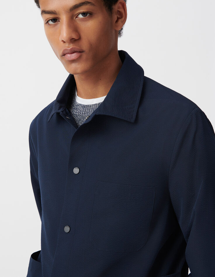 Veste marine seersucker COOLMAX Homme-4