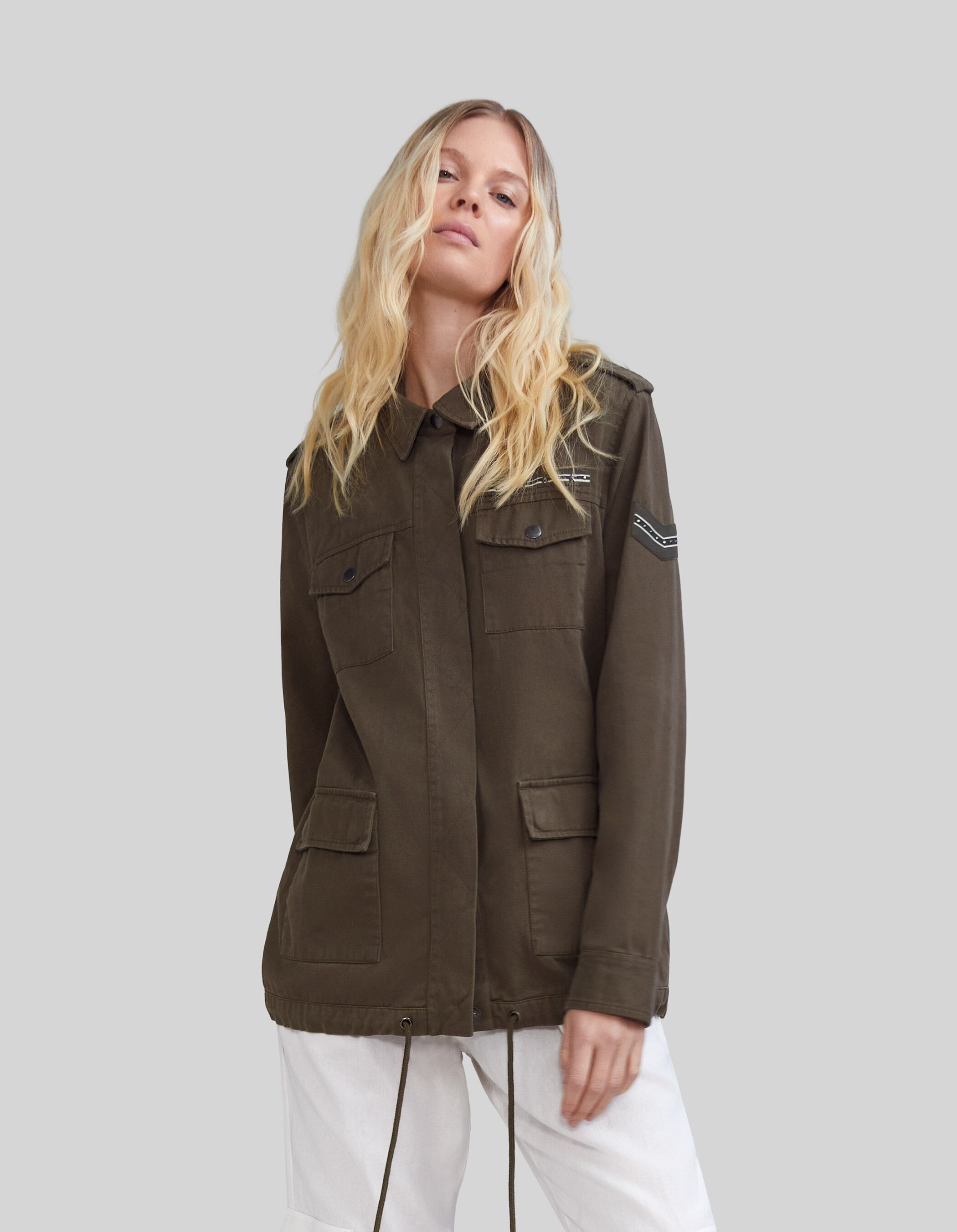 Veste saharienne femme kaki on sale