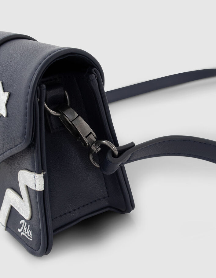 Bolso azul marino estrellas silver niña-7