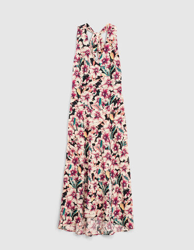 Damenkleid aus Ecovero®-Viskose mit tropischem Blumenprint - IKKS