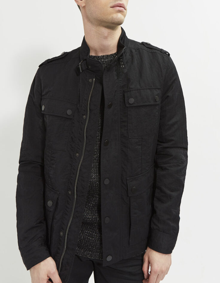 Parka noire pour homme-1