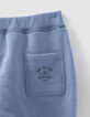 Pantalon bleu molleton bio bébé-5