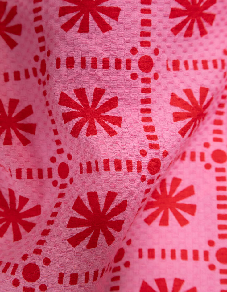 Girls’ pink sleeveless top with red graphic print-8