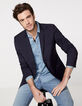 Veste de costume marine à fines rayures Homme-2