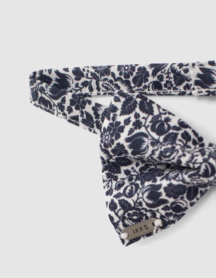 Nœud papillon bleu calanque tissu Liberty garçon -4
