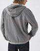 Metaalgrijs nylon jack WATER REPELLENT Heren-3