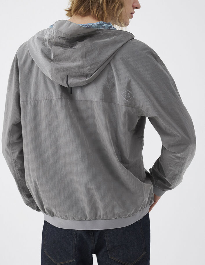 Men’s metal grey nylon WATER REPELLENT jacket - IKKS