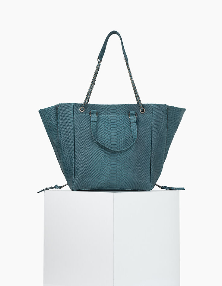 Women’s THE 1440 PRUSSIAN PYTHON Prussian reptile-look leather tote bag-3