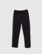 Girls’ black joggers with lightning star print-1